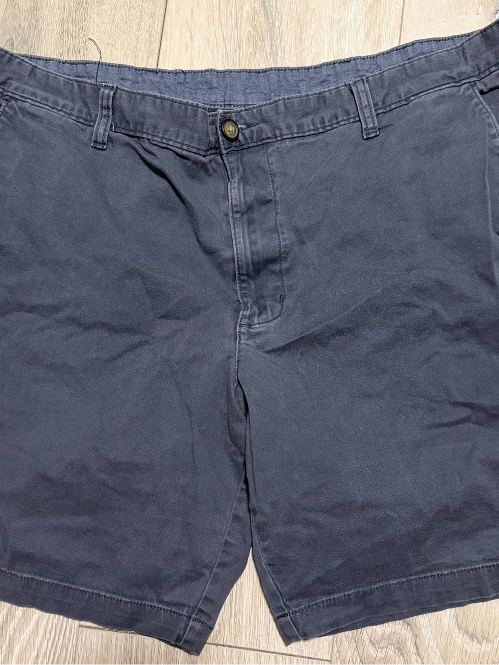 George Men's Dark Navy Flat-Front Cotton Shorts